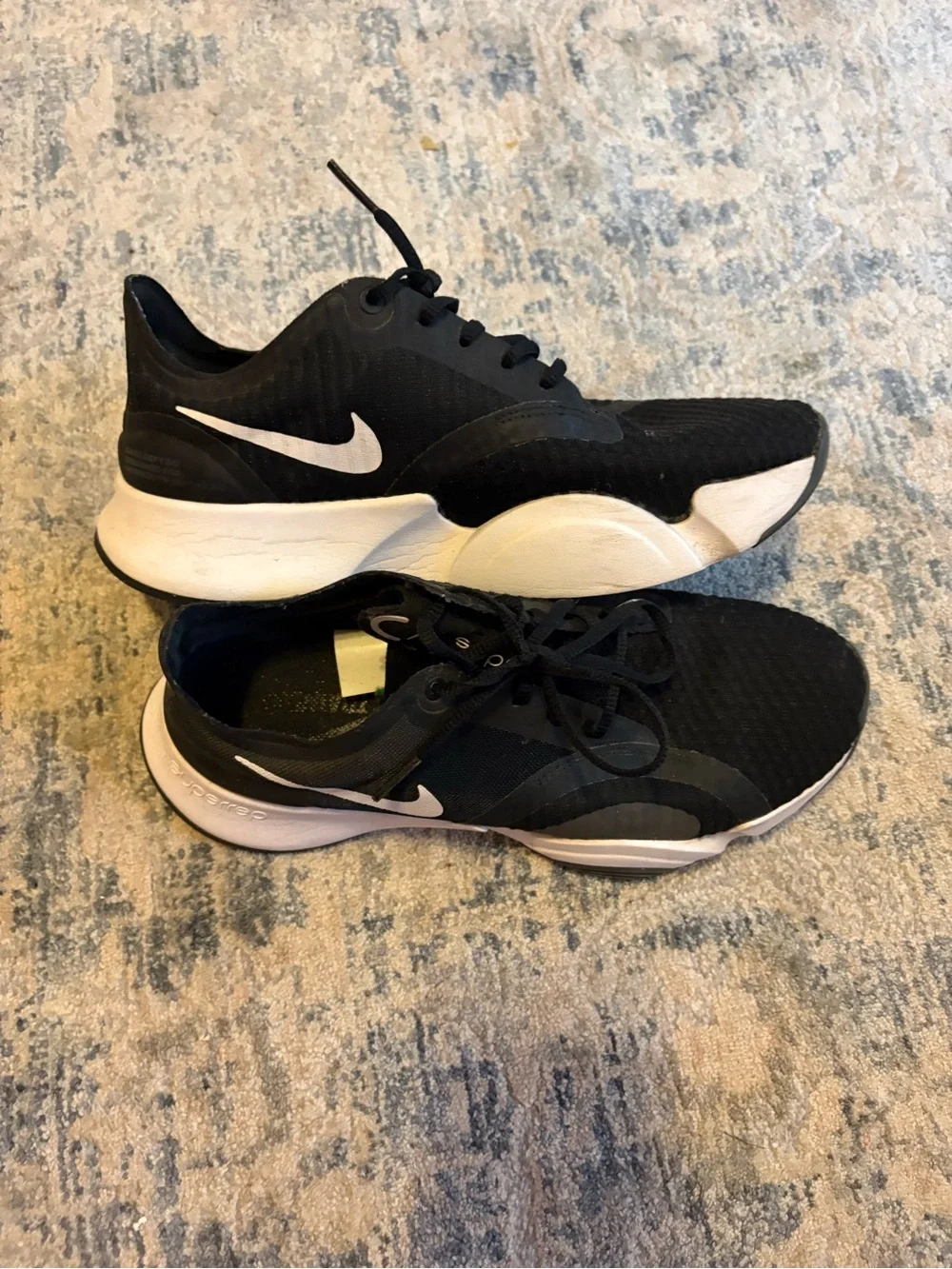 Nike Black and White Athletic Training Shoes
